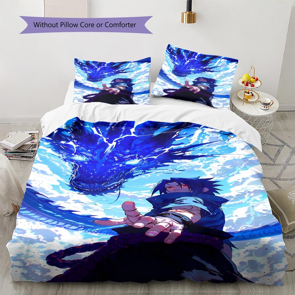 Cartoon Pattern Bedding Quilt Set Quilt Cover Pillowcase Home Decoration Birthday Gift (1 * Duvet Cover + 2 * Pillowcase, Without Core)