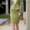 Women's Long Sleeve Collarless Suit Jacket Set - Spring/Autumn Workwear for Flight Attendants or Hotel Staff