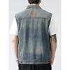 Men's Retro Denim Workwear Vest - Spring/Autumn 2025 Collection, New Loose Fit Gilet