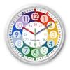 Colorful Digital Plastic Glass Teaching Wall Clock Living Room Bedroom Kitchen Home Decoration Silent Quartz Clock Holiday Gift (No Battery)