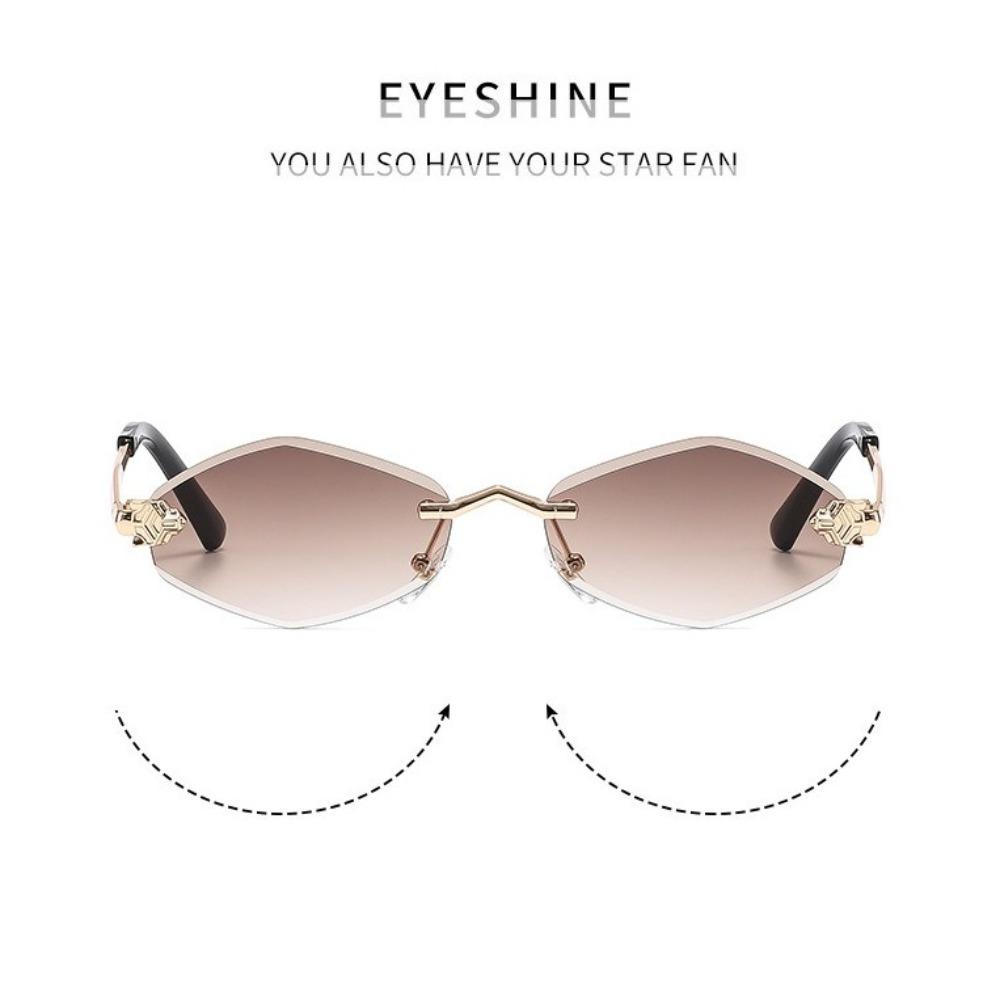 Frameless Polygonal Cycling Sunglasses UV Protection UV Resistant Cycling Glass Outdoor