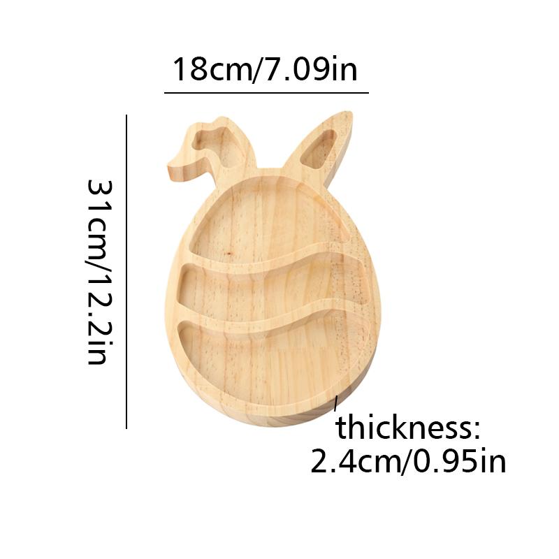 

Пасхальный мультяшный кролик, украшение, ручная работа, креативный поднос для хранения, дисплей для десертов и закусок, домашняя вечеринка, дерево, сделай сам, праздничные принадлежности