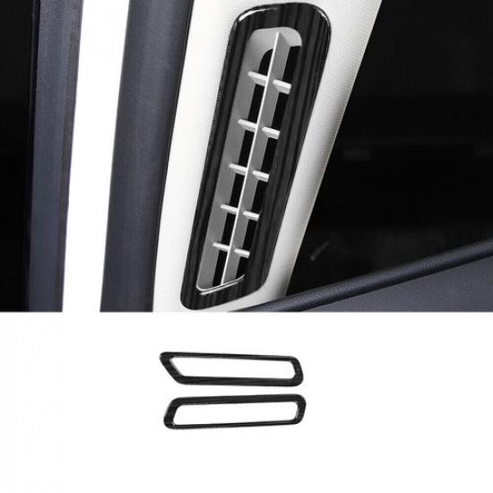 Front A Pillar Air Outlet Vent Cover For Ford Explorer -23 Black Wood Grain