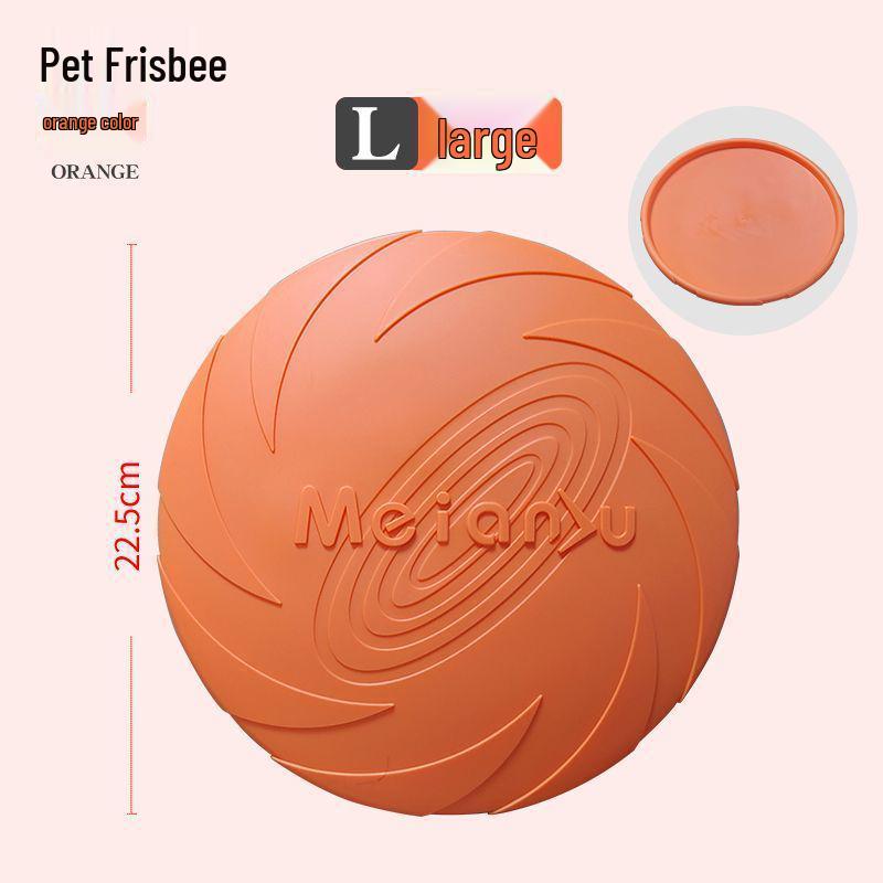 Silicone Bite-Resistant Floating Dog Frisbee Toy for Training Border Collies & Large Dogs