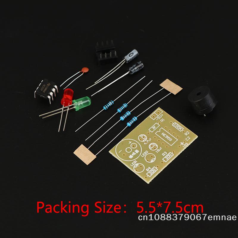 [ZYAS]NE555 DIY Kit LED Flasher & Signal Generator Circuit With PCB For Electronics Education & Solder Practice