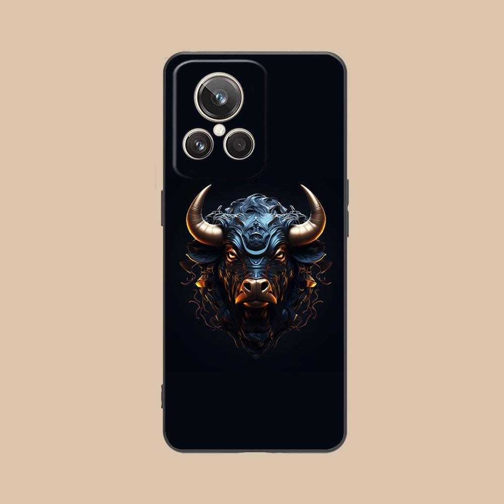 Bull Head Phone Case for Realme GT 8 Neo Pro C75 73 71 C67 65 C55 53 C35 31 C20 15 Soft TPU Shockproof Cover