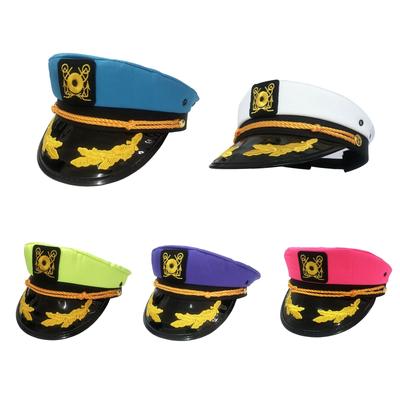 Cappello Militare Ricamato alla Moda Cappello da Capitano Cappello da Marinaio Cappello da Ammiraglio Marino Cappello Militare per Adulti Cappello Blu Navy per Travestimenti