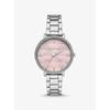 Pyper Pavé Silver-Tone Logo Watch MK4631
