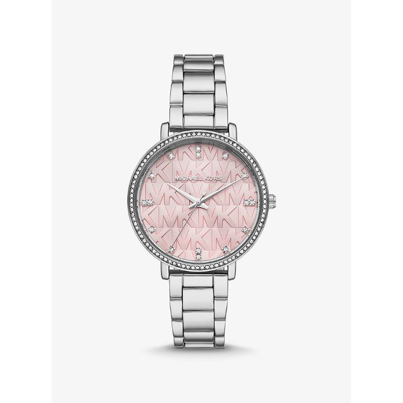 

Часы Michael Kors Pyper с паве, серебристый корпус, логотип MK4631 серебряный