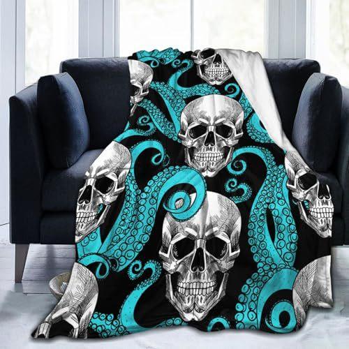 Cartoon Octopus Flannel Blanket Living Room Bedroom Decorative Blanket Lunch Break Blanket Blanket