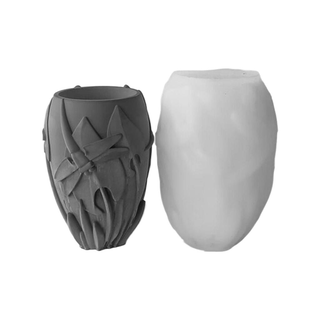 Versatile Silicone Planter and Candle Holder Molds Flexible Silicone Brush Container Mold Personalized Candle Cup Mold