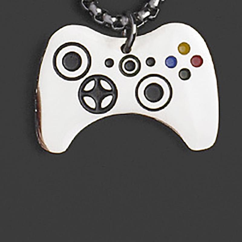 Trendy Titanium Steel Hip-Hop Game Console Pendant Necklace for Couples