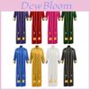Set Costume Sacerdote Medievale Con Ricamo Croce Per Halloween Cosplay e Spettacoli Teatrali