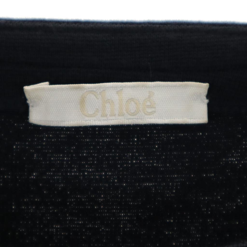 Chloe Made In Italy Long Sleeve Knit XS Navy Women Used
