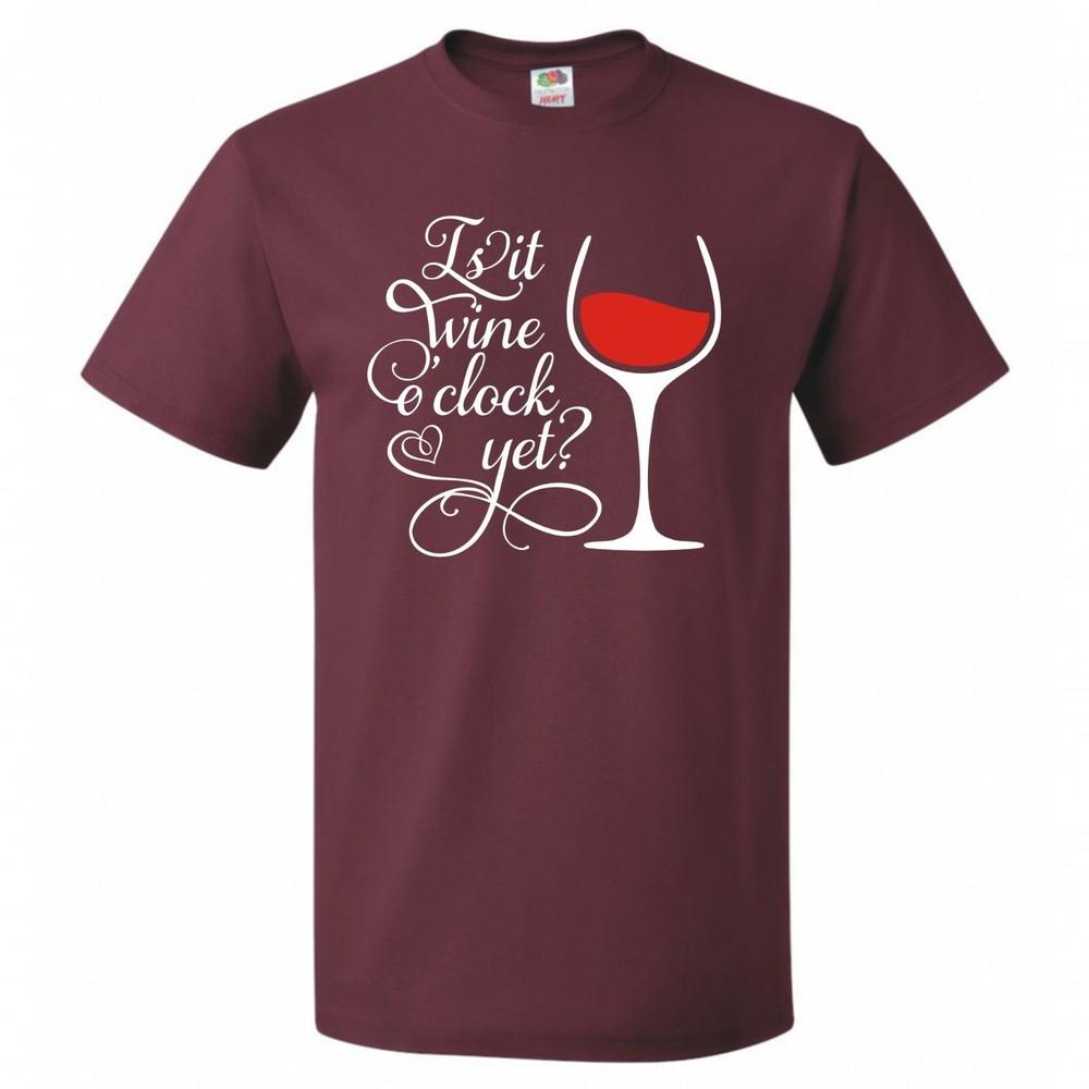 Funny Drinks Is It Wine O Clock Yet Tshirt