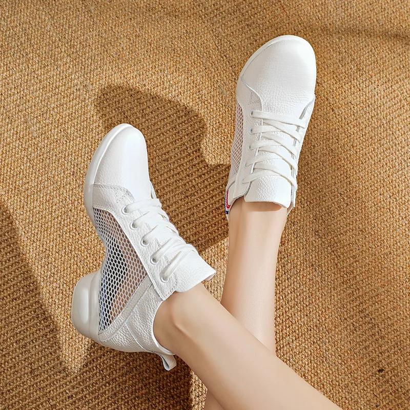  Fashion Woman Leather Salsa Latin Dance Shoes for Women Charm Jazz Dancing Shoe High Heels Platform Shoes Girl Sneaker
