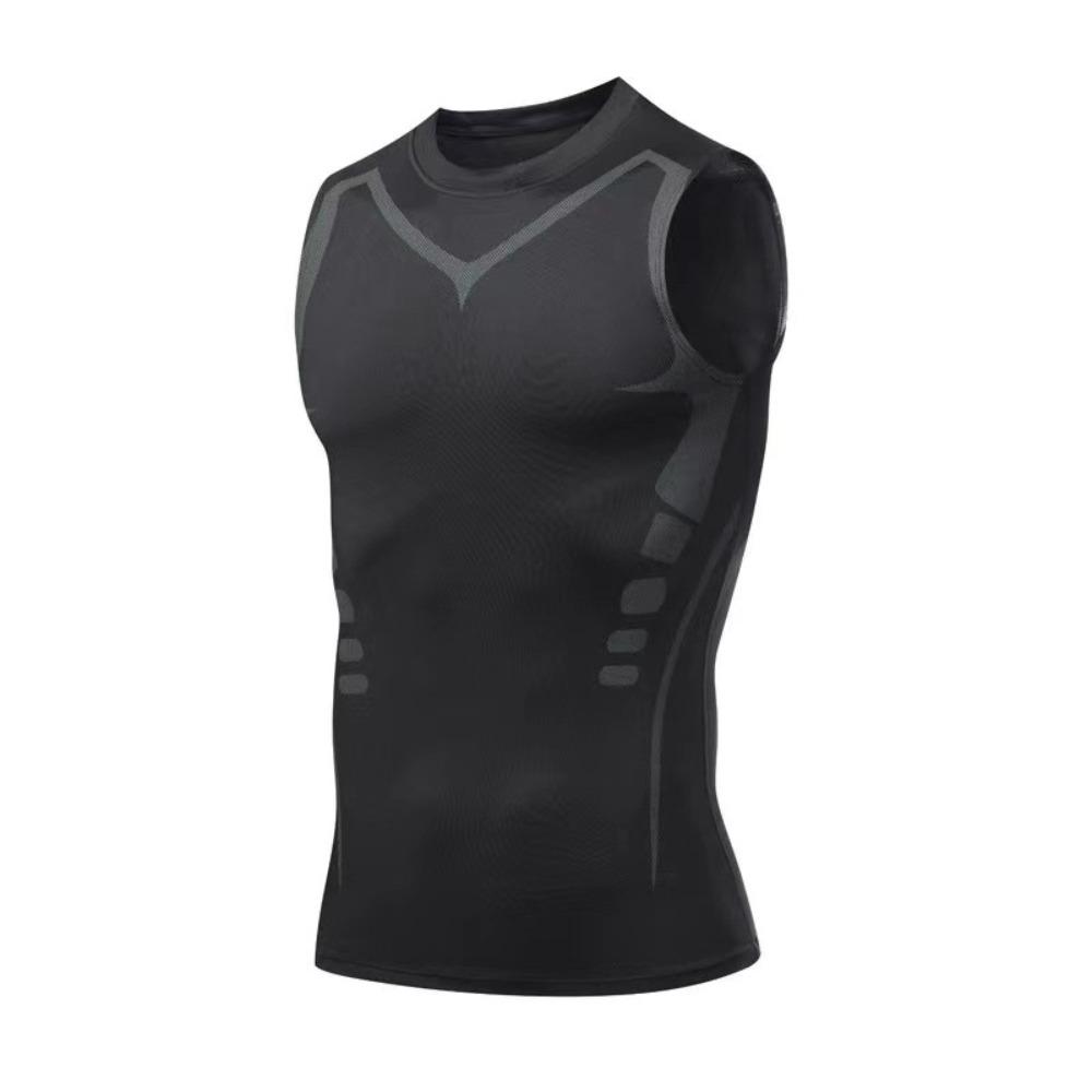 Compression Men  Ice-Silk Slimming Vest Quick-Dry Shirts Tank Top  Basketball Train