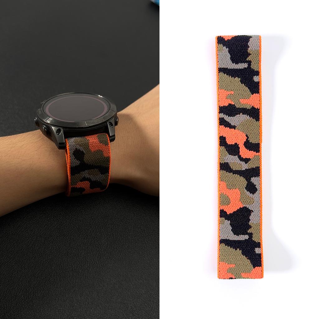 Nylon Loop Band for Garmin Fenix 7/7X Mk2i & Tactix 7 Pro with Dual-Head Hook and Loop Fastener Soft Breathable Strap
