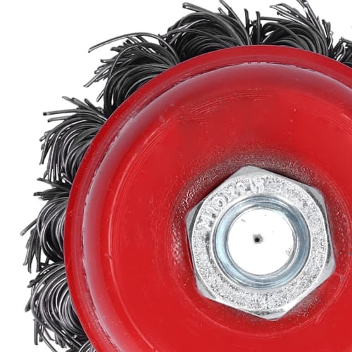 5-Piece Twisted Wire Cup Brushes, Heavy-Duty Polishing Steel Grinder Accessories, Approx. 2.6-Inch Diameter