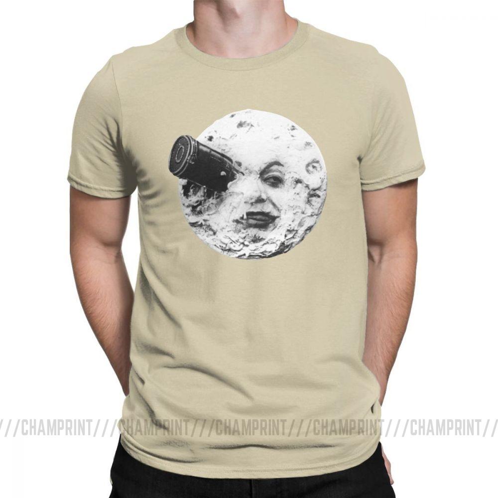 Moon T Shirts For Men Georges Melies Twin Party Tops Short Sleeve Vintage T Shirts