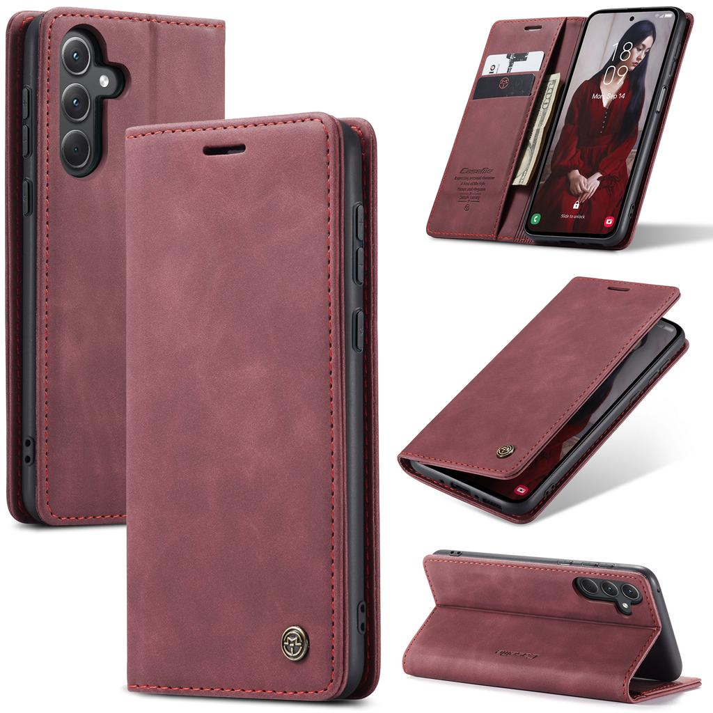 For Samsung Galaxy A56 5G Etui CASEME 013-serien Kortholder Støtte Lær Telefondeksel