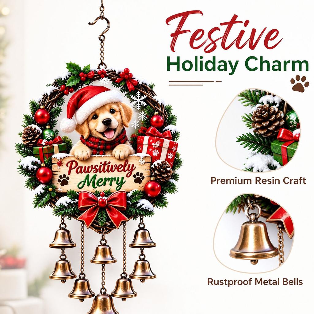 Christmas Bell Acrylic Suncatcher for Window Decoration, Holiday Window Decor