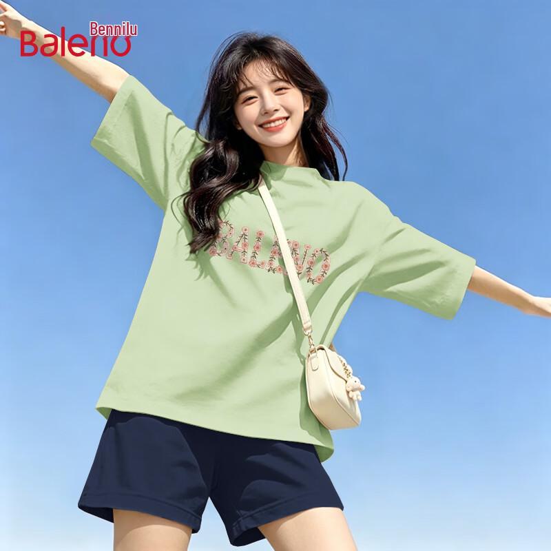 Baleno Women s Summer Loose Fit Short Sleeve Shorts Set XL