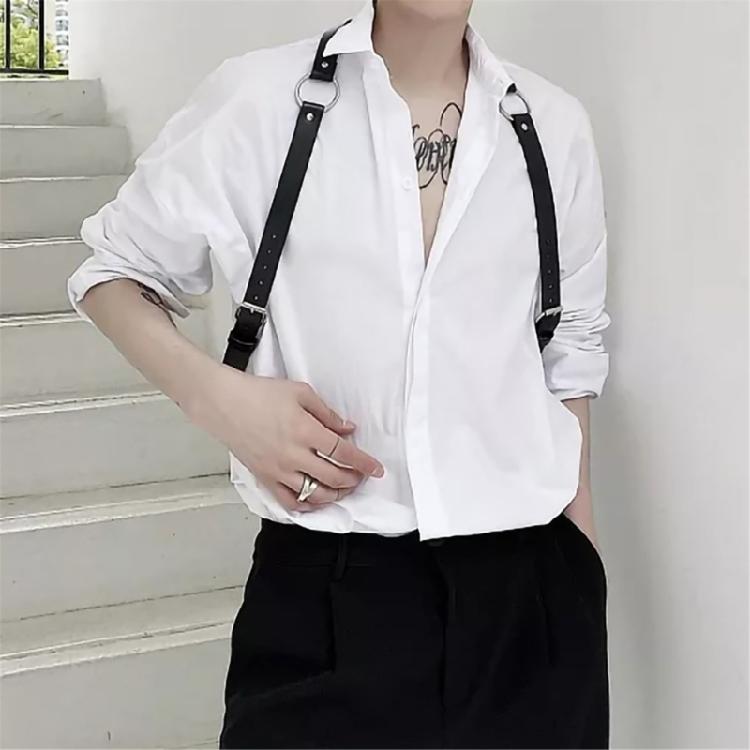 Rock Bands PU Belt Harness for Men Punk Sexy Halter Harness Role Play Supplies