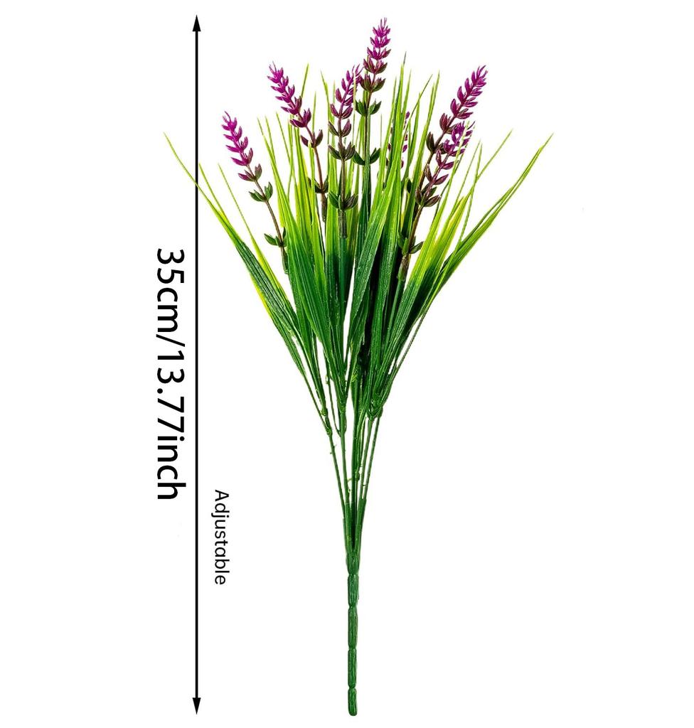 Künstliche Lavendelblüten, violette Pflanzen für die Dekoration des Hausgartens, Blumenarrangement in Vase, pastoraler Stil, simulierte grüne Pflanzen