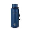 Doppelwandige Isolierwasserflasche für heiße und kalte Getränke, reisefreundliche Edelstahlflasche 550 ml mit auslaufsicherem Deckel und grifffreundlichem Design