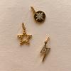 eManco Stainless Steel Sun Star Charm Gold-plated DIY Earrings Necklace Maker Accessories Women's Fashion Jewelry