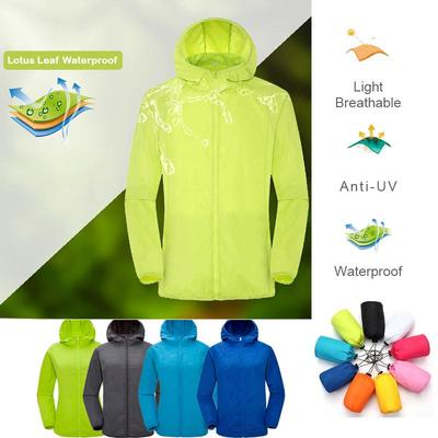 Abrigo de lluvia para acampar, cortavientos para hombres y mujeres, chaqueta impermeable para hombres, ropa de protección solar, chaqueta cortavientos para pesca y lluvia para hombres