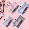10pcs Transparent Mesh Cosmetics Makeup Bag Multifunctional Zipper File Bag Organizer (5 Colors