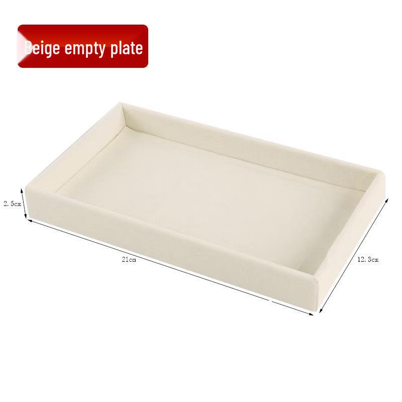 Velvet Jewelry Display Tray: Ring & Bracelet Organizer with Inner Storage