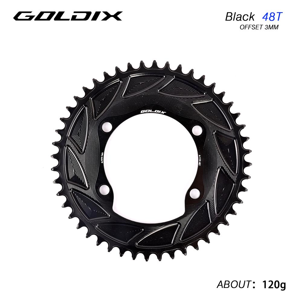 GOLDIX Road Bike Gravel Bike Single Chainring 110BCD Suitable for Shimano R7000 R8000 R8100 R9200 Suitable for Crank Power Meter