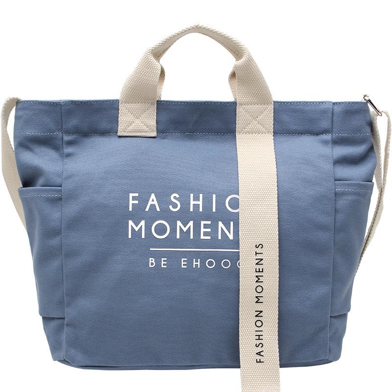 Korean Canvas Messenger Bag for Women - Large Capacity 2025 College Backpack