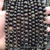Popular Natural Silver Obsidian Round Beads for DIY Jewelry Bracelets and Bangles