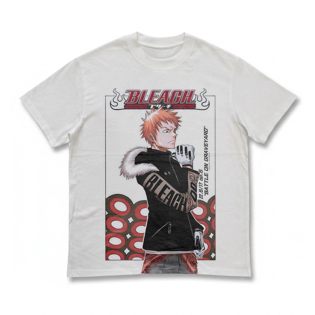 Best Anime Bleach Ichigo Kurosaki Graphic Cotton Tshirt Unisex Short Sleeve Fashion Brand Tee Luxury Casual Vintage Tees