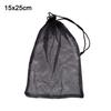 Nylon Drawstring Storage Pouch Bag Black Mesh Pouch Portable Laundry Bag
