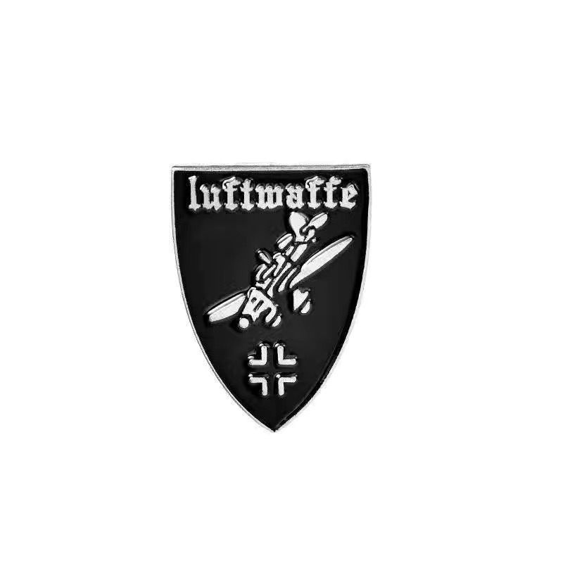 Creative Cartoon German Prussian Ethnic Cross Brooch/Pin, Unique Student Gift, Backpack Accessory, Medal