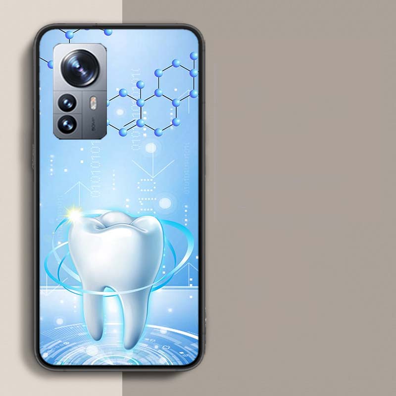 Dentist Tooth Pattern Phone Case For Xiaomi Poco X3 NFC X4 GT M3 M4 M5 M5S X7 X6 X5 F6 Pro F5 F4 Mi F3 F2 Cover TPU Capa Coque C