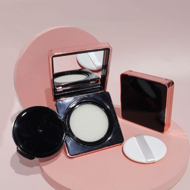 Square Empty Air Cushion Puff Box Portable Cosmetic Makeup Case Container With Powder Sponge Mirror For Bb Cream Foundation
