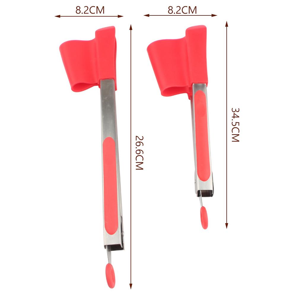 One-piece Silicone Food Tong High Temperature Resistant Food Clamp Kitchen Utensil