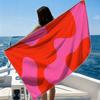 Heart CheckerBeach Towel Ultra-fine Fiber Quick Drying Absorbent Beach Swimming Vacationvacation Essentials Gifts