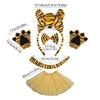 1/3/4/5Pcs Kids Girls Tigre Costume Accessories Set Tigre Ears Headband Bowtie Tigre Tail Tutu Skirt for Animal Party