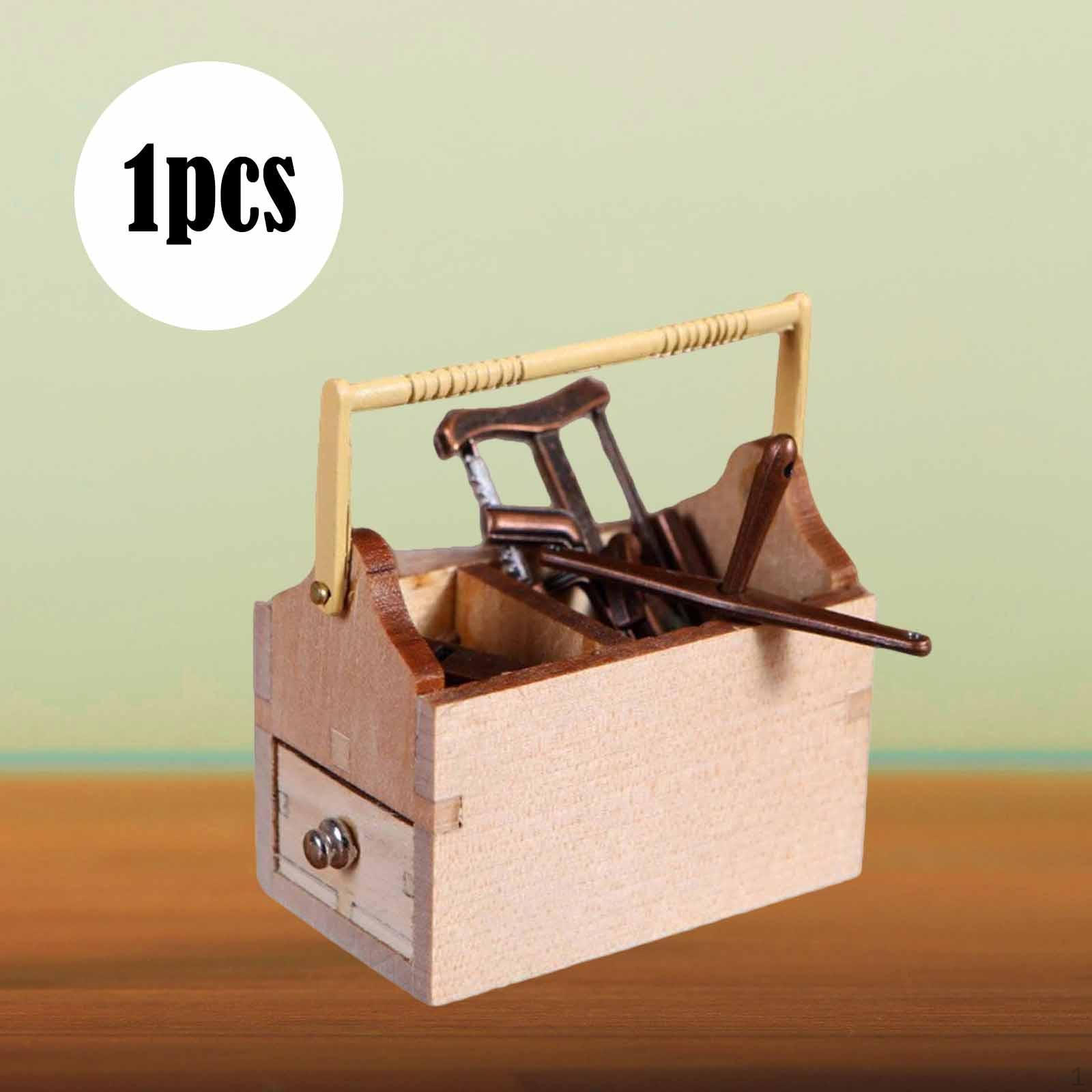 

Кукольный домик Ящик для инструментов Миниатюрная сцена Модель Детский фотореквизит 1:12 Сделай сам