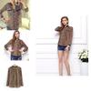 Wonderful New Women Leopard Print Chiffon Long Sleeve Slim Casual Blouse For Elegant Style