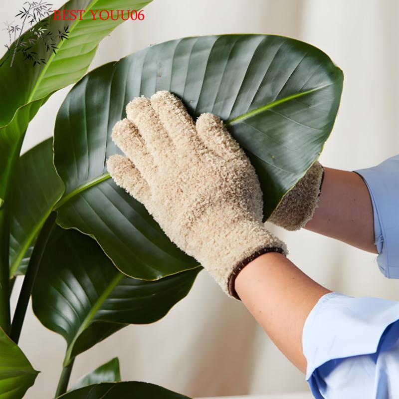(YOUU06)Microfiber Dusting Gloves - Stretchable Breathable Cleaning Gloves Non-Waterproof For Cars Boats RVs Pools Home