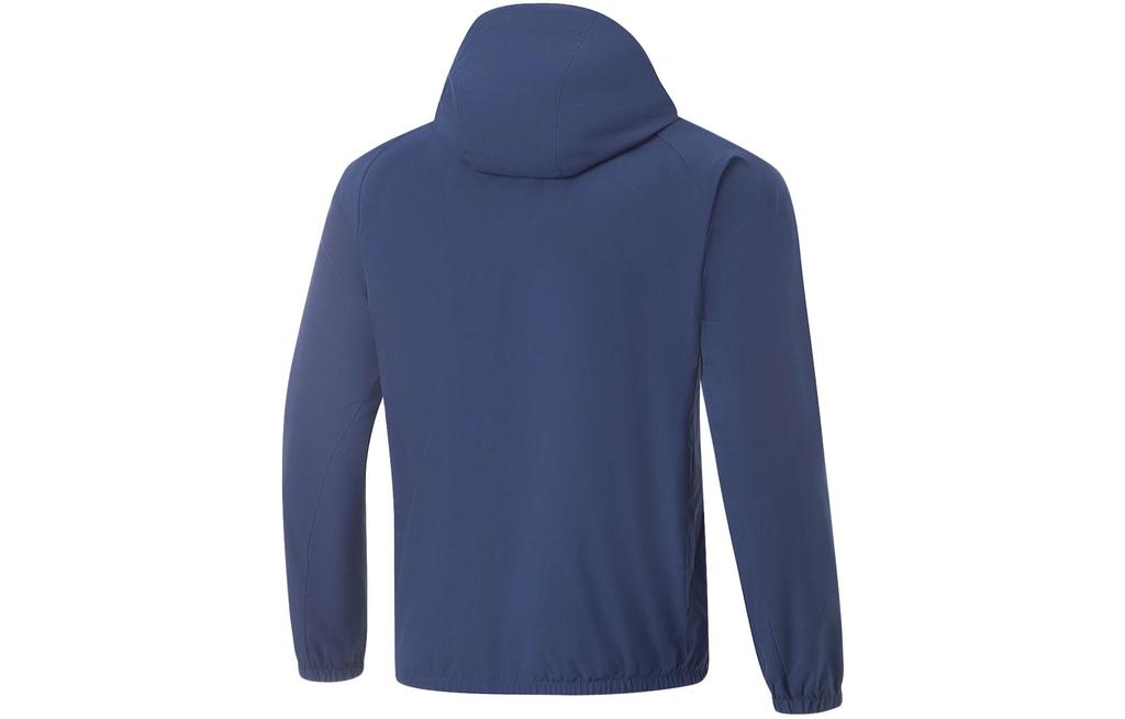 Li Ning Fitness Series Windproof Water Repellent 3D Effect Cut Fleece Lined Hooded Zippers Sports Trench Coat Men's AFDU089-3