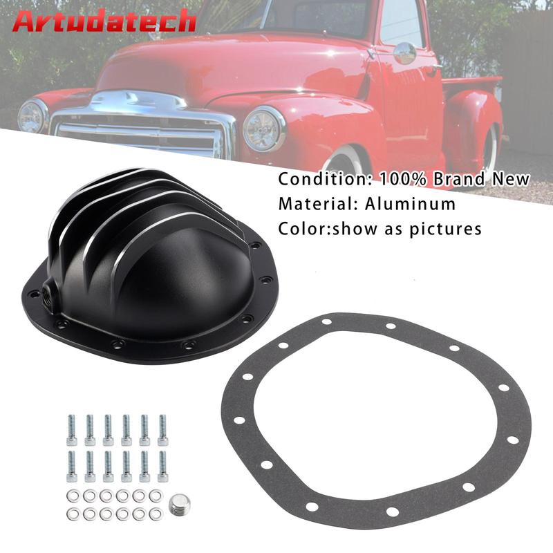 Artudatech 12 Bolt Black Aluminum Differential Rear End Cover For GM Chevy C10 8.75  truck Car Accessories